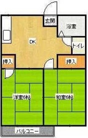 新川崎コーポラスＢ棟の物件間取画像